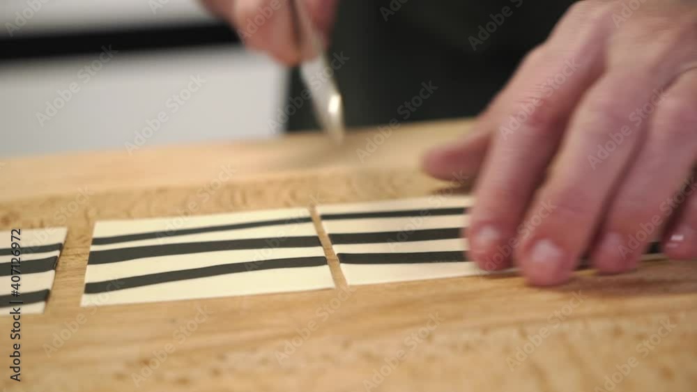 Handmade dumplings. The chef is making dumplings. Cooking dumplings.
