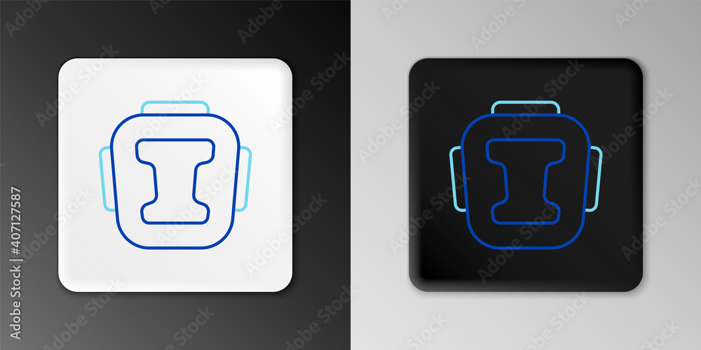 Line Boxing helmet icon isolated on grey background. Colorful outline concept. Vector. Line Boxing helmet icon isolated on grey background. Colorful outline concept. Vector.
