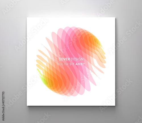 Cover design template. Abstract geometric design. Vector illustration made of various overlapping elements. Applicable for banners, placards, posters, flyers.