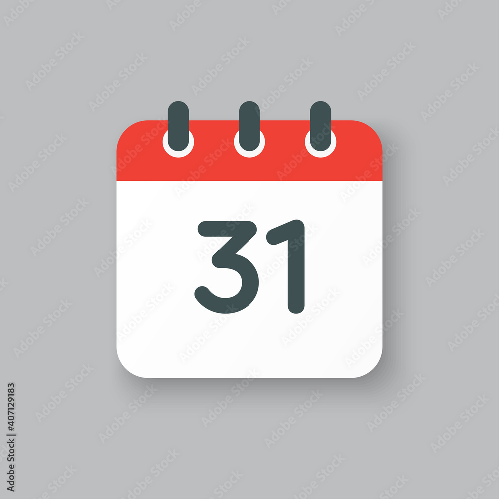 Vector icon calendar day number 30, 30th day month Vector icon calendar day number 30, 30th day month