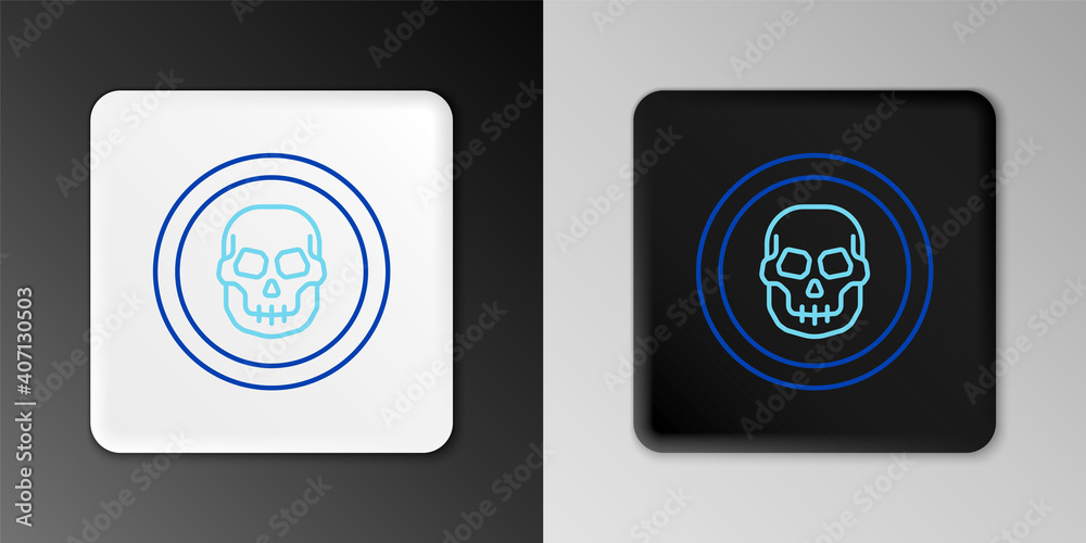 Line Mexican skull coin icon isolated on grey background. Colorful outline concept. Vector. Line Mexican skull coin icon isolated on grey background. Colorful outline concept. Vector.