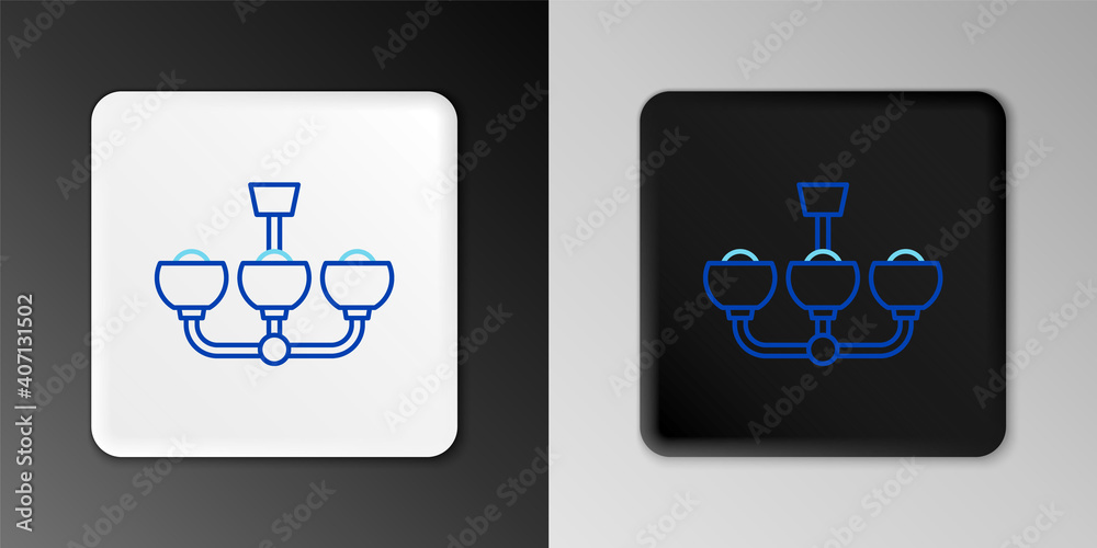 Line Chandelier icon isolated on grey background. Colorful outline concept. Vector. Line Chandelier icon isolated on grey background. Colorful outline concept. Vector.