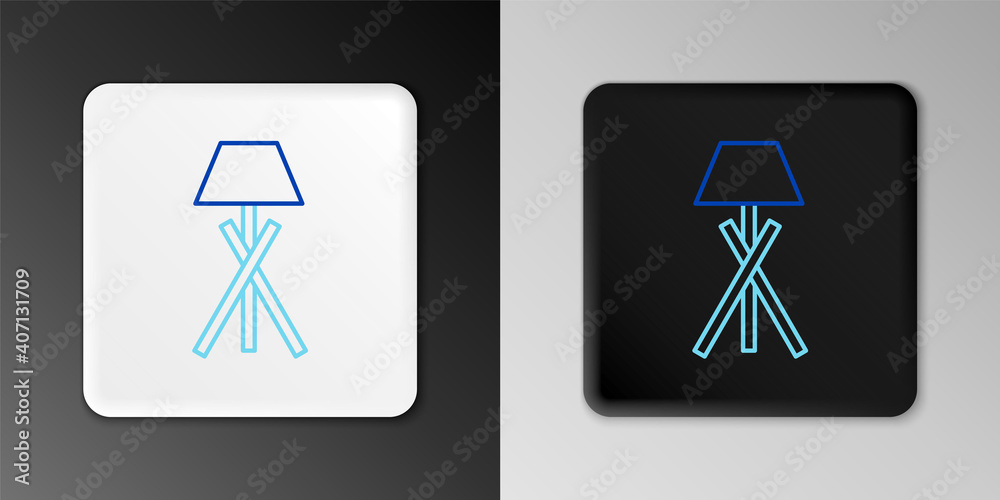 Line Floor lamp icon isolated on grey background. Colorful outline concept. Vector. Line Floor lamp icon isolated on grey background. Colorful outline concept. Vector.