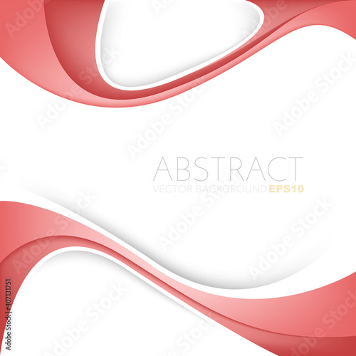 Red curve line vector background with spaces for design