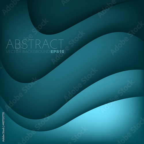 Green curve line vector background with spaces for design