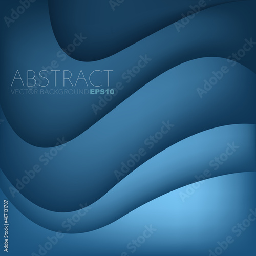 Blue curve line vector background with spaces for design