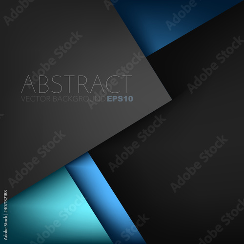 Blue and black vector background with spaces for design