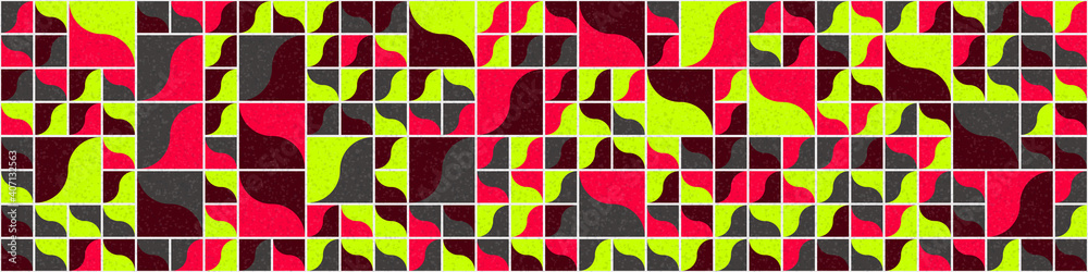 Abstract Geometric Pattern generative computational art illustration