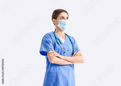 Portrait of female doctor o...