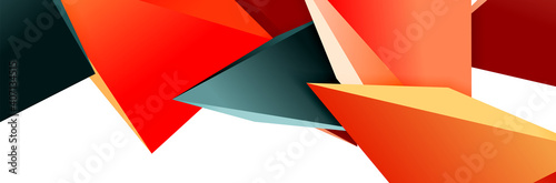 Triangle mosaic abstract background  3d triangular low poly shapes. Geometric vector illustration for covers  banners  flyers and posters and other