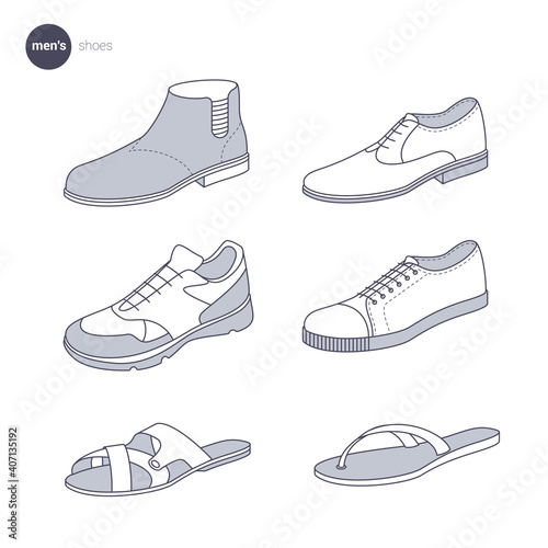 Clothes thin line style.