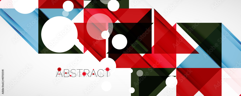 Set of vector triangle geometric backgrounds. Vector illustration for covers, banners, flyers and posters and other designs