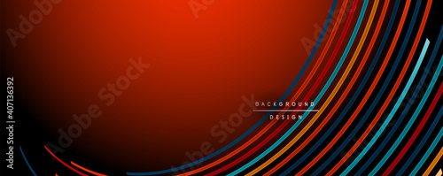 Abstract colorful lines vector background. Internet, big data and technology connections concept, abstract template