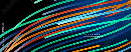 Abstract colorful lines vector background. Internet, big data and technology connections concept, abstract template