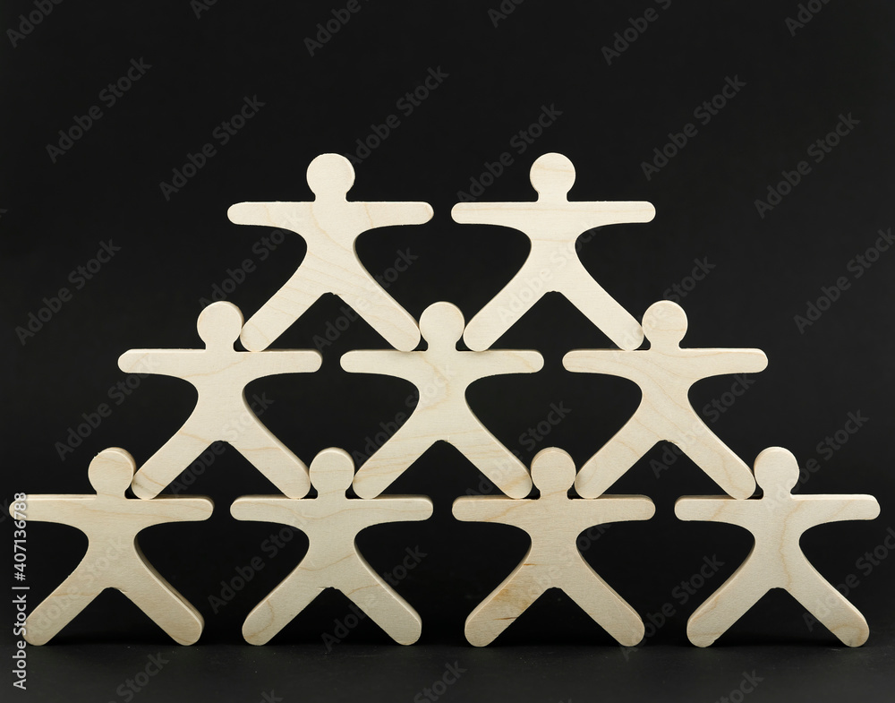 Business team people stand together. Brainstorming and supporting concept
