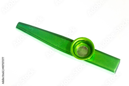 musical instrument kazoo green