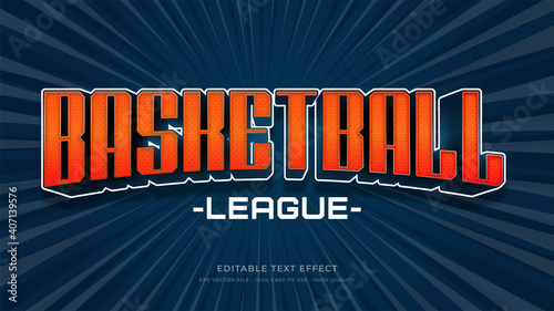 basketball typography premium editable text effect