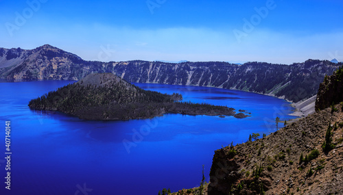 Clear Summer Day on Crater Lake, Crater Lake National Park, Oregon