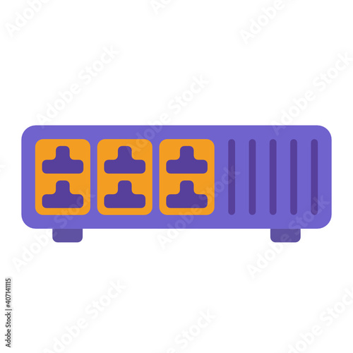 Internet service wireless router / modem flat vector icon for apps and websites
