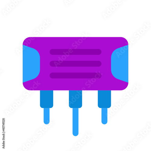 Internet service wireless router / modem flat vector icon for apps and websites
