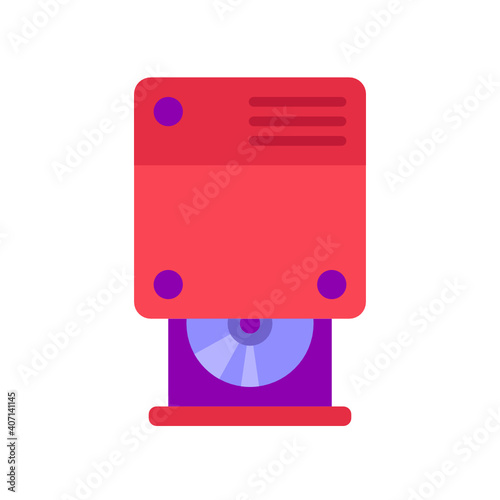 Harddrive icon. Computer hardware icon. Vector Illustration.