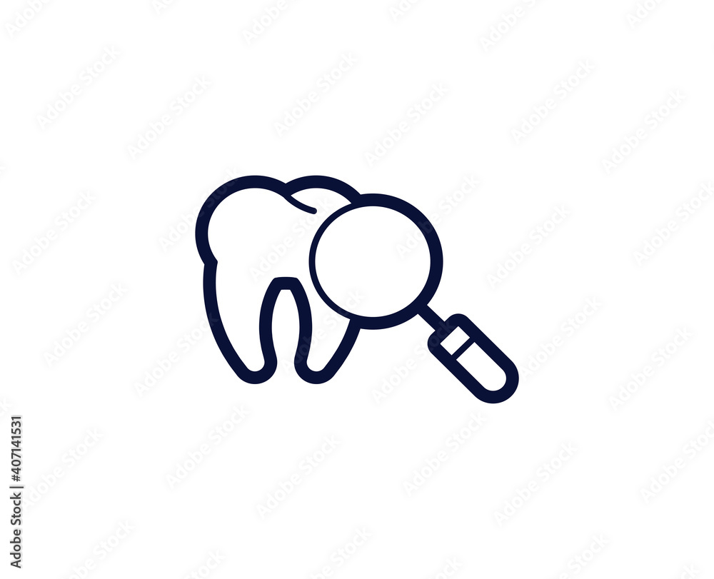 Dentistry icon. Medical black line sign. Premium quality graphic design pictogram. Outline symbol icon for web design, website and mobile app on white background. Monochrome icon of dentistry. Dentistry icon. Medical black line sign. Premium quality graphic design pictogram. Outline symbol icon for web design, website and mobile app on white background. Monochrome icon of dentistry.