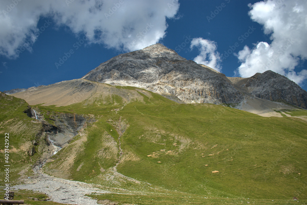 Bergpanorama am Albulapass in der Schweiz 12.8.2020