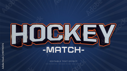 hockey typography premium editable text effect