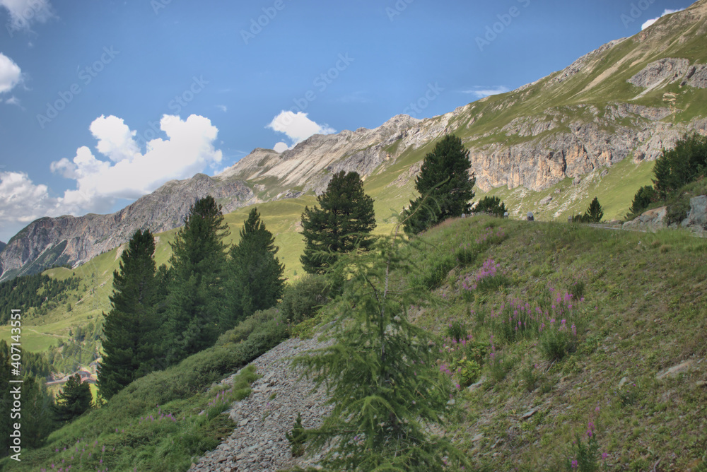Atemberaubende Szene am Albulapass in der Schweiz 12.8.2020