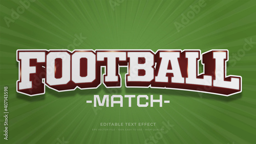 football typography premium editable text effect