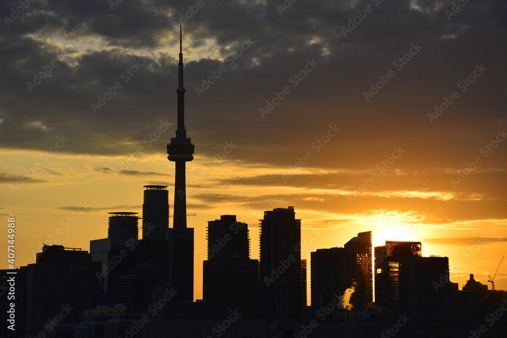 Toronto Skyline, sunset time Toronto Skyline, sunset time