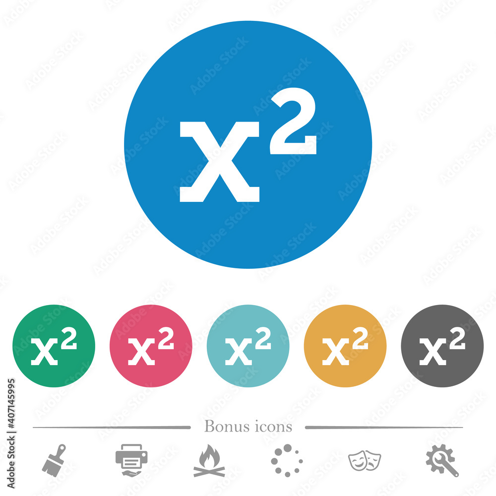 Math exponentiation flat round icons Math exponentiation flat round icons
