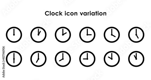 時計アイコンの24時間セット