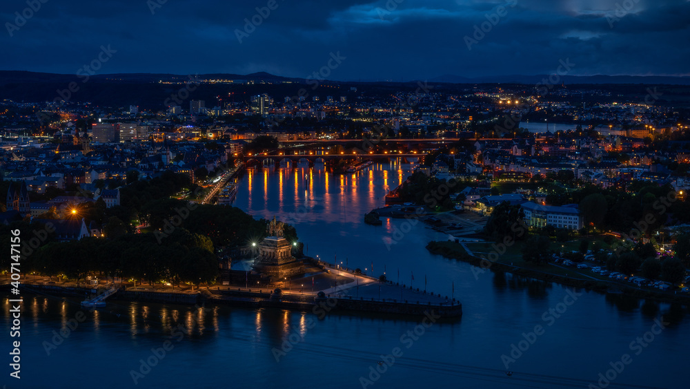 Nightfall in Koblenz- In Koblenz wird es Nacht