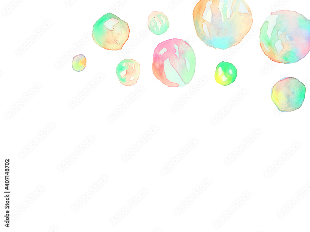 Hand-drawn soap bubble frame