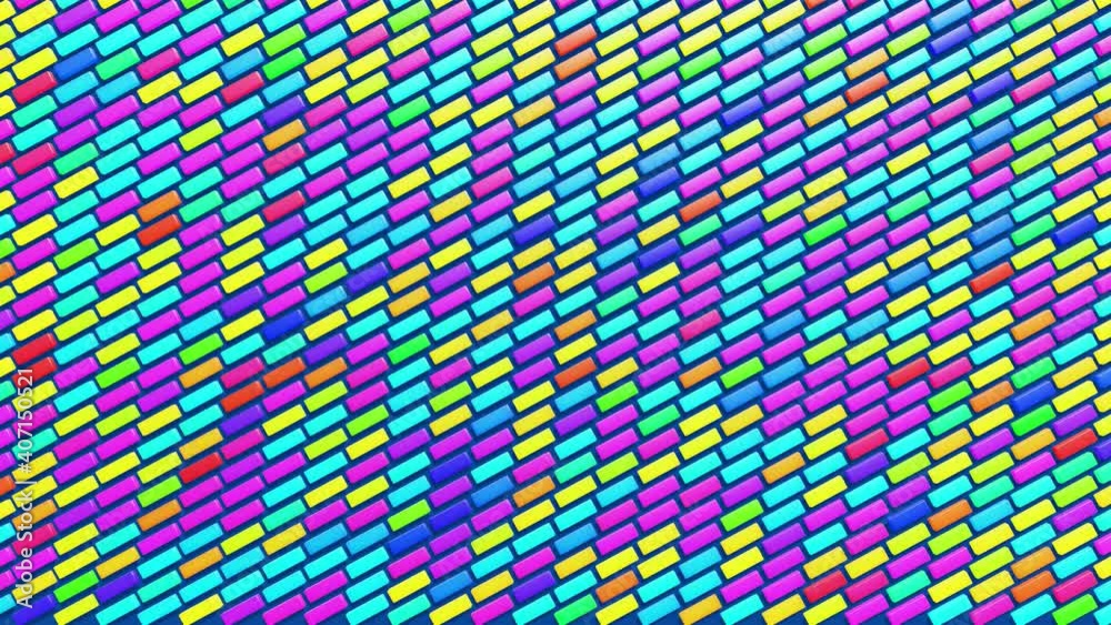 3d abstract simple geometric background with multicolor rectangles on ...