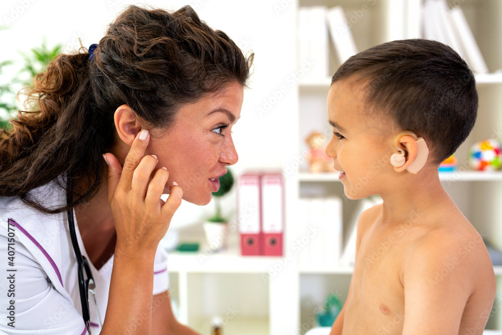 Helping little child to hear sound again Helping little child to hear sound again
