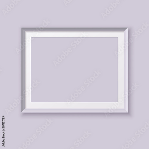 Realistic photo frame for placing images. Template for a poster, banner, or ad.