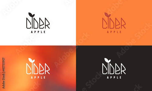 Apple cider emblem template