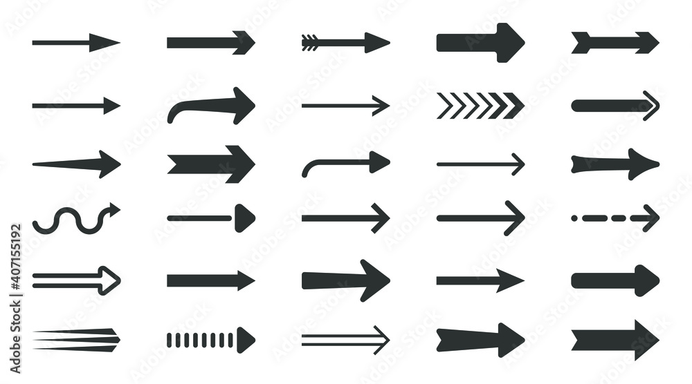 Arrows for website or application icon set Arrows for website or application icon set