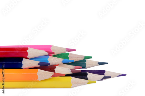 Color pencils on white background.This file includes clipping path.