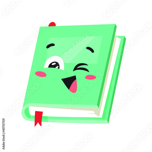 Cartoon drawing set of book for Student emoji. Hand drawn emotional schoolbook object. Actual Vector illustration character. Creative  art work