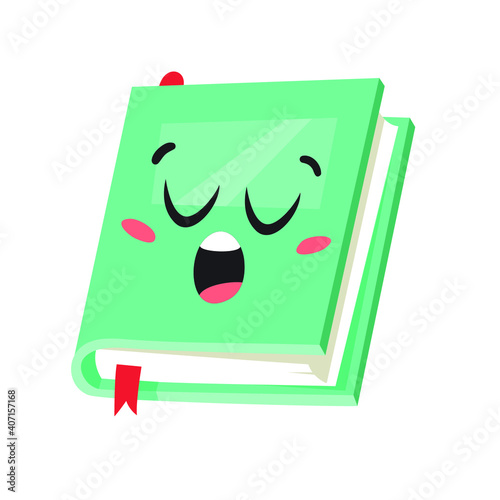 Cartoon drawing set of book for Student emoji. Hand drawn emotional schoolbook object. Actual Vector illustration character. Creative  art work