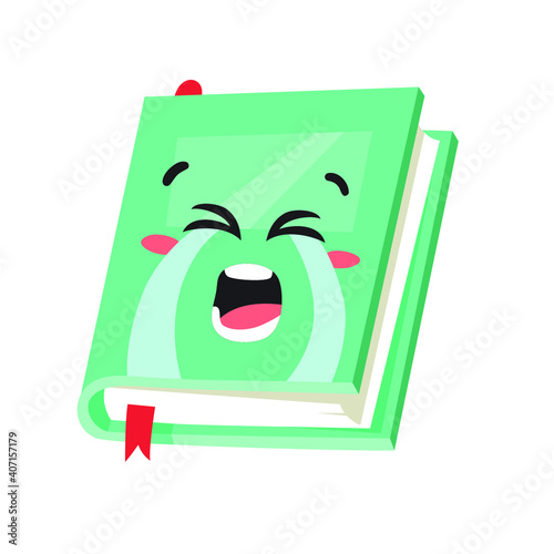 Cartoon drawing set of book for Student emoji. Hand drawn emotional schoolbook object. Actual Vector illustration character. Creative  art work