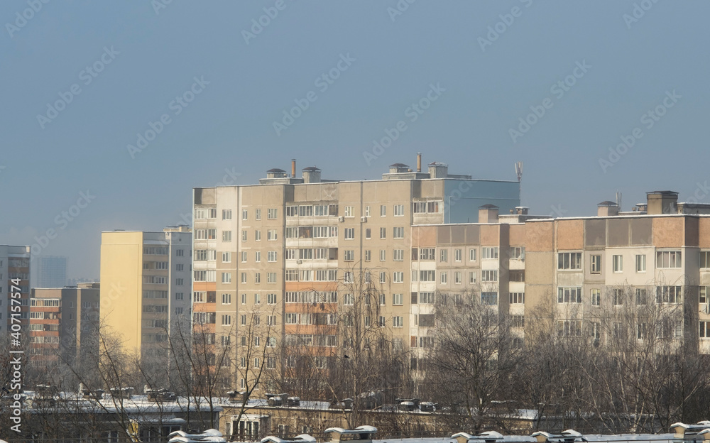 Fototapeta premium winter in the city