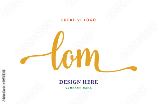 LOM lettering logo is simple, easy to understand and authoritative