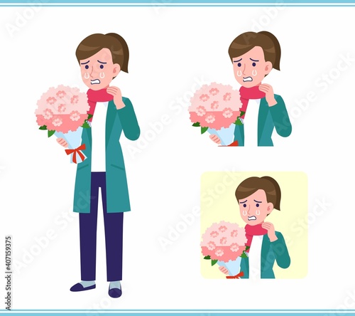 Young woman in a cardigan