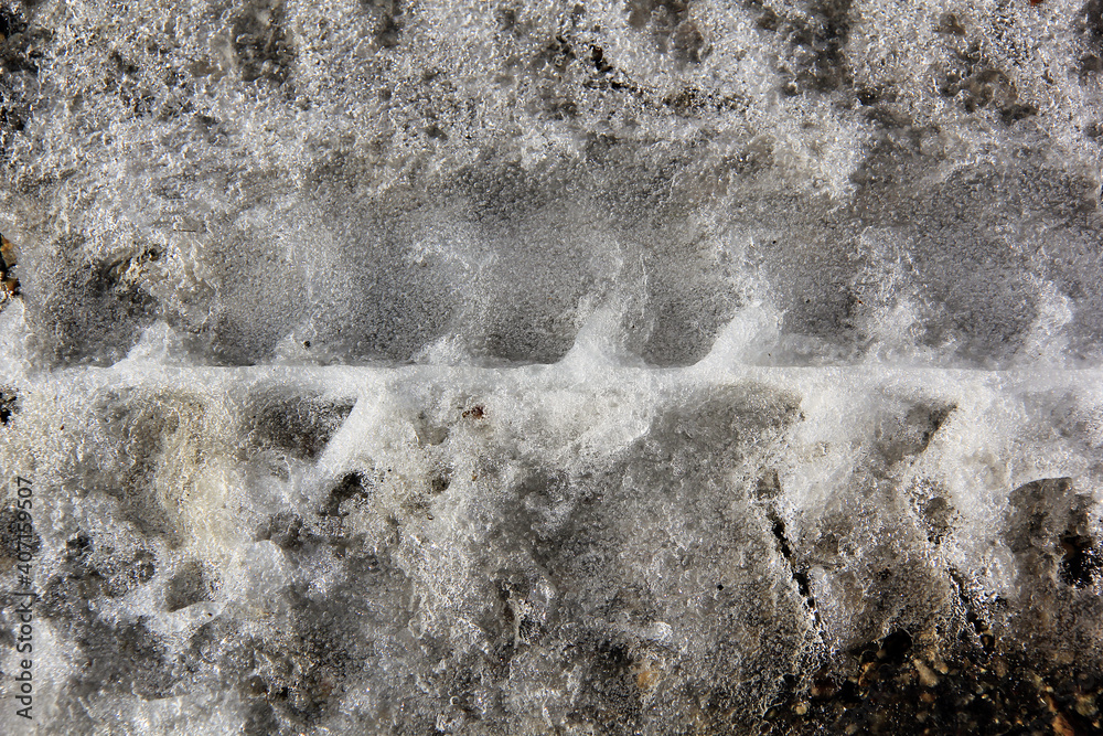 Fototapeta premium trace dans la glace