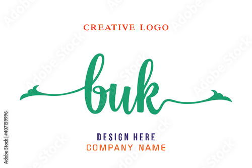 BUK lettering logo is simple, easy to understand and authoritative