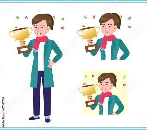 Young woman in a cardigan